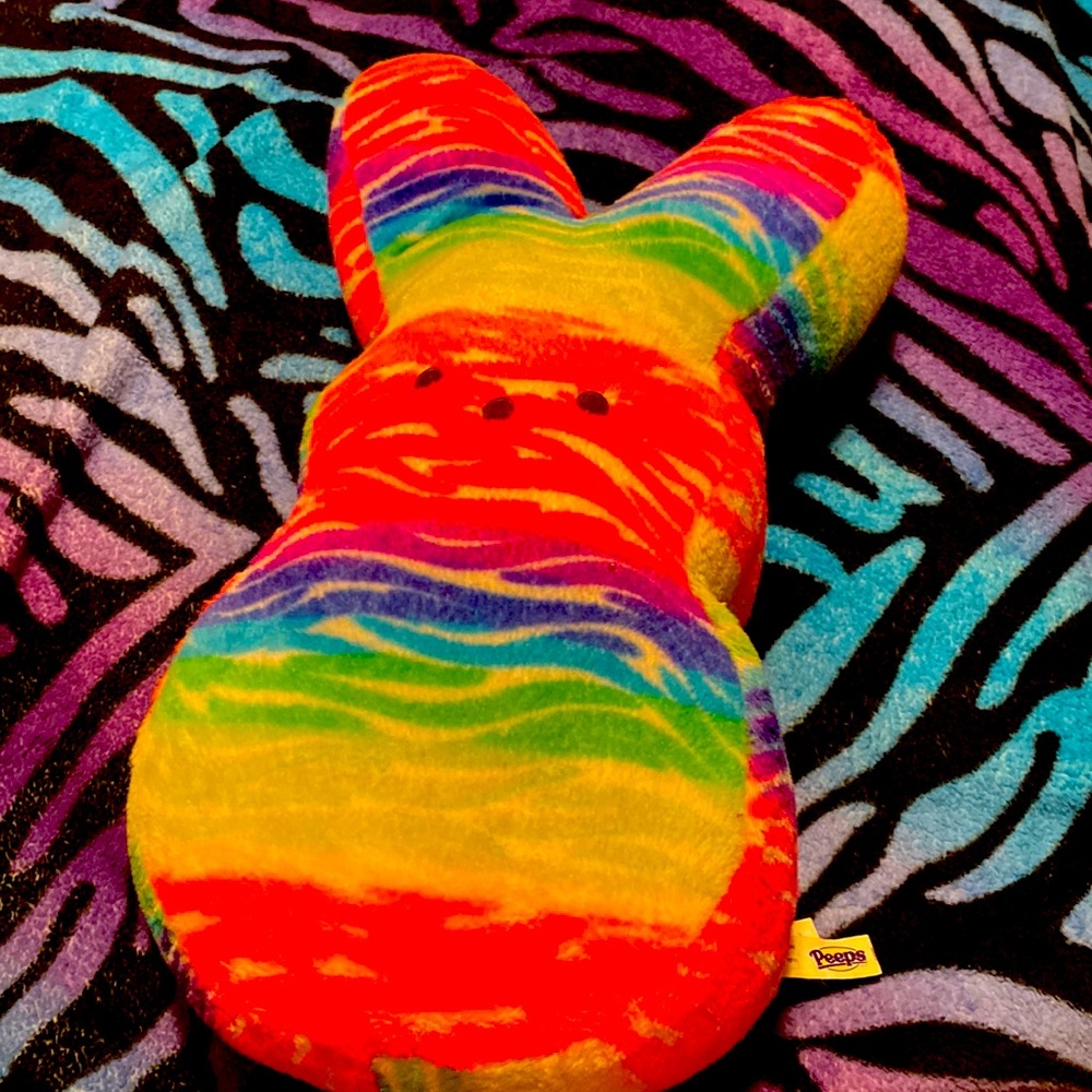Peeps stripes multicolored bunny